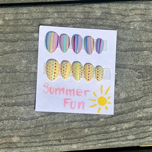 Summer Fun custom press on nails