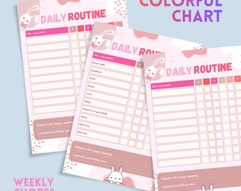 Tableau des tâches hebdomadaires pour enfants : suivi des responsabilités imprimable et modifiable (téléchargement PDF au format A4)