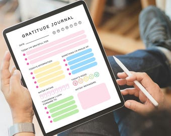 Journal de gratitude imprimable | Agenda quotidien positif (PDF)