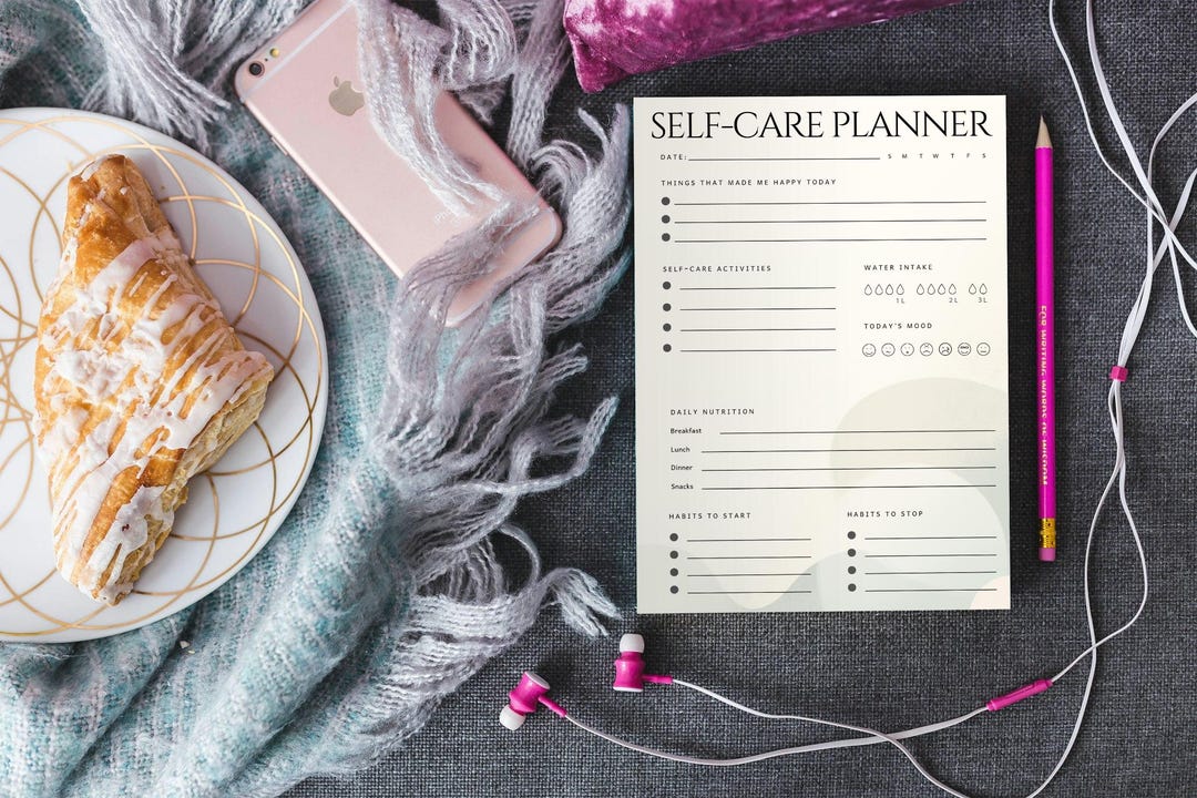 Self-care Planner Printable | Daily Wellness Journal Page | Mental ...