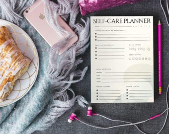 Planificateur d'entretiens personnels à imprimer | Page du journal quotidien de bien-être | Suivi de la santé mentale | Modèle pour la pleine conscience | Téléchargement numérique