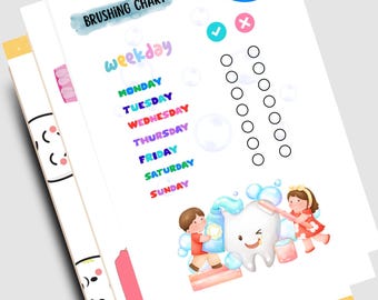 Activités à imprimer sur la santé dentaire pour les enfants, lot de feuilles de travail pour se brosser les dents (PDF)