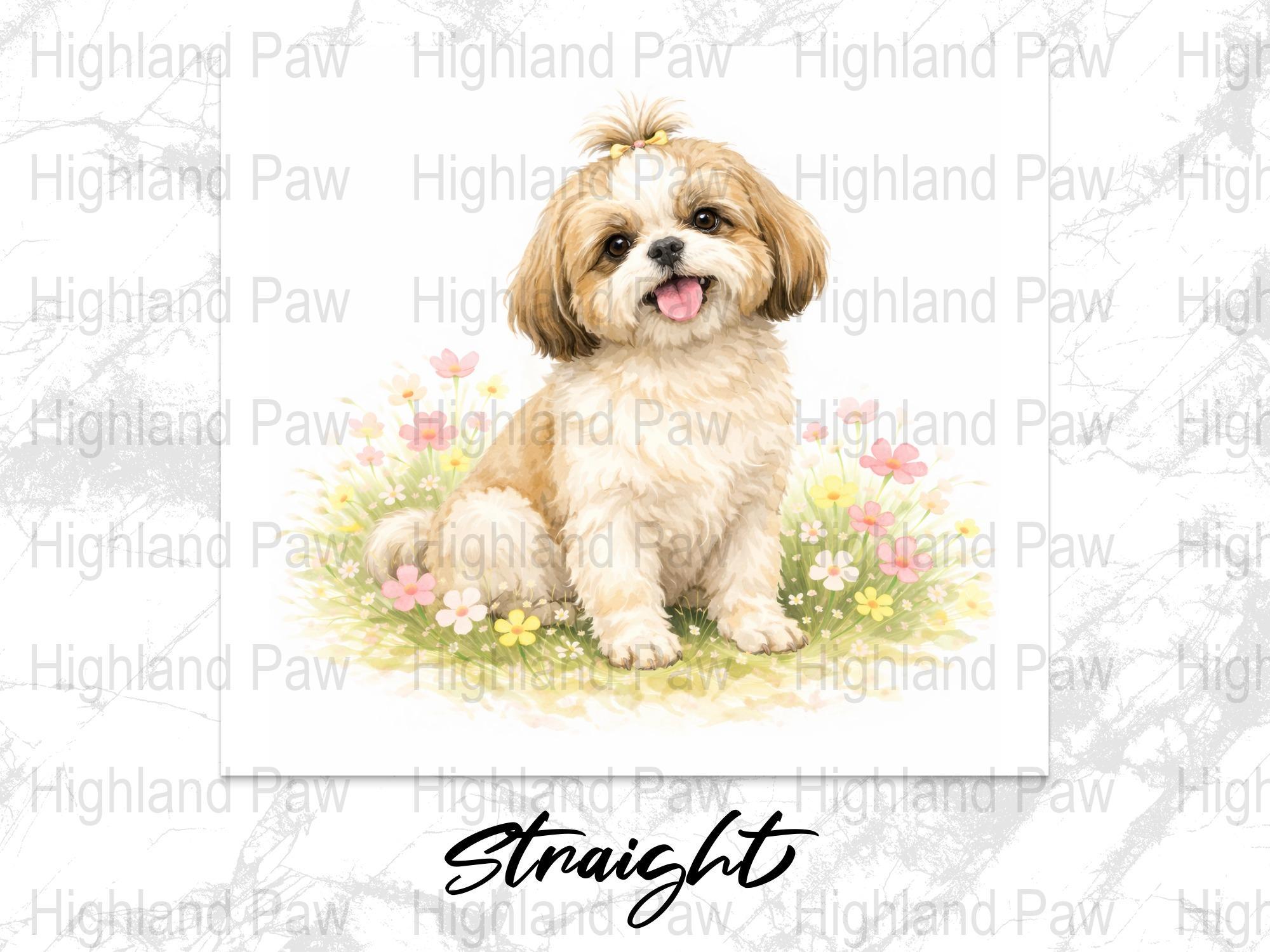 Shih Tzu Tumbler Wrap 20 Oz Sublimation PNG Dog Lover Gift Dog Mom ...