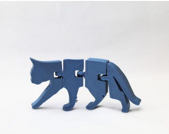 3D Printed Articulated Cat – Flexible Fidget Toy, Desk Pet, Gift for Cat Lovers