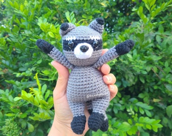 Pedro the Raccoon and his Trash Can, an amigurumi trash panda crochet pattern
