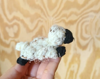 Tiny Sheep Crochet keychain, bag charm or plush pattern, an amigurumi farm animal crochet pattern