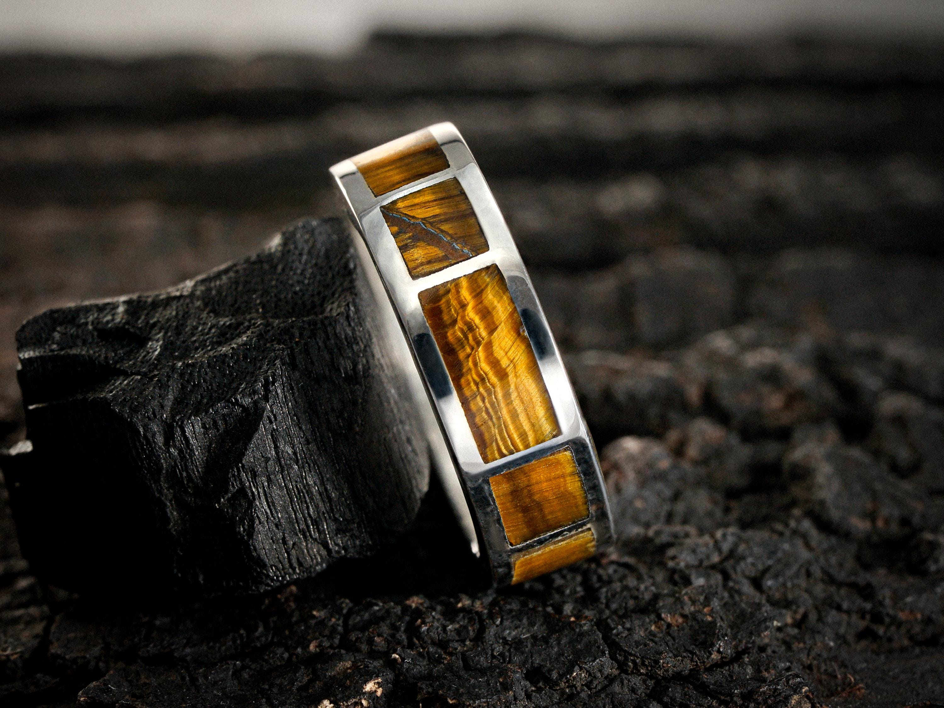 Mens Tiger Eye Ring Australia - Main Image