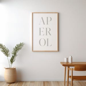 Aperol minimalist poster  - Aperol wall art - Drink Poster - Gift for friend - Fun Wall Decor - Aperol Poster - Aperol Club Print