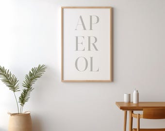 Aperol Minimalistisches Poster - Aperol Wandkunst - Trink Poster - Geschenk für Freund - Lustige Wanddekoration - Aperol Poster - Aperol Club Druck
