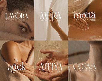 Custom Luxury Skincare Logo Design | Beauty Brand Identity | Cosmetic Logo Design | Spa Branding | Organic Feminine Minimal Logo