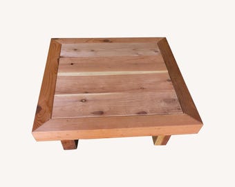 Redwood outdoor coffee table