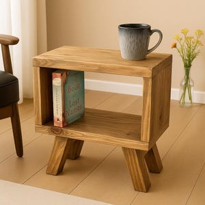 Rustic Wooden Console Table – Narrow Entryway Table with Storage Shelf, Farmhouse Hallway Table or Small Sofa Side Table
