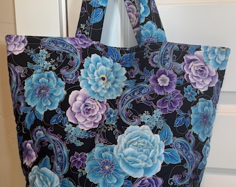 Handmade Quilted Floral Tote Bag