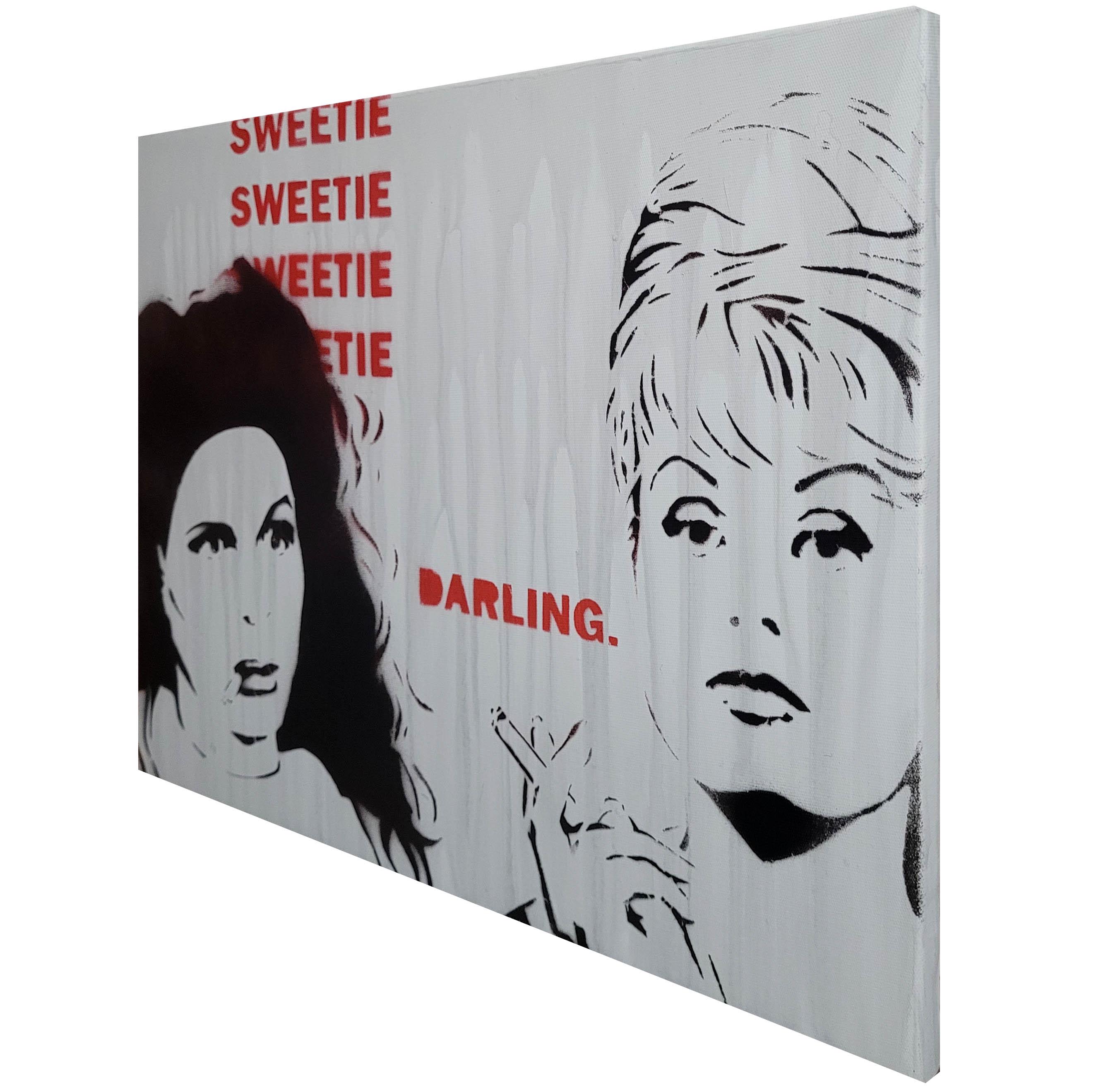 Patsy Absfab Abfab Art, Patsy and Eddie Stencil Painting, Absolutely Fabulous ...