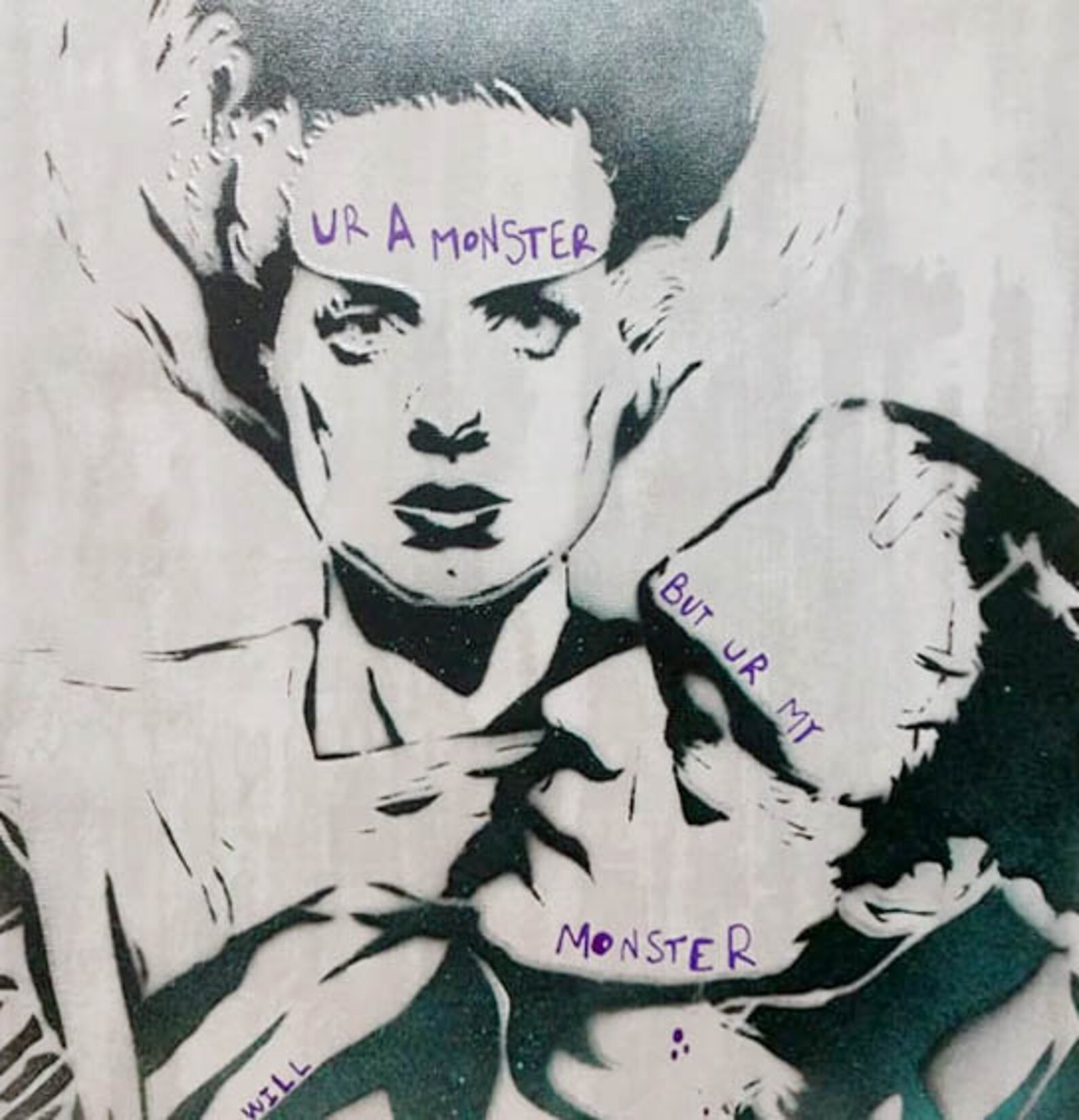 Bride of Frankenstein Painting Movie Monster Art Etsy