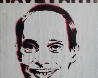 John Waters Portrait, Have Faith In Your Own Bad Taste Painting Quote