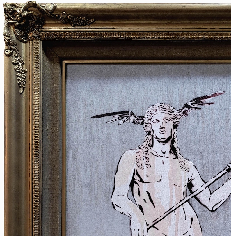 Framed Painting, Male Figurative Art in Antique Frame, Savannah Queer Art image 2