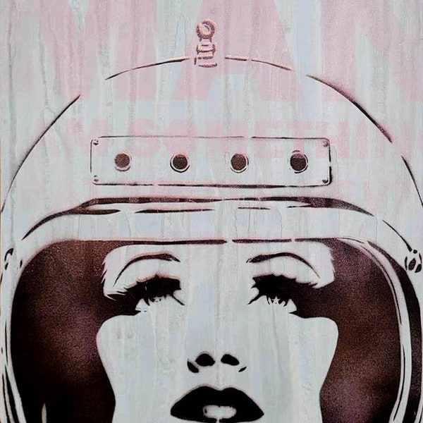 Graffiti Art, Beautiful Girl Painting, Astronaut Art, fashion pop art, Ad Astra