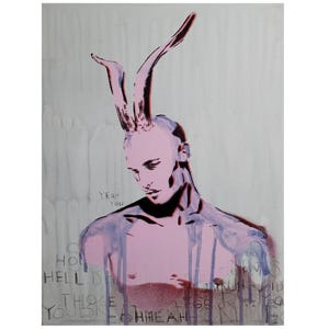 Sexy Devil Art, male figurative painting, graffiti art