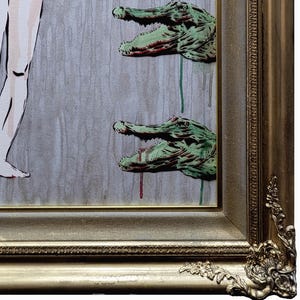 Framed Painting, Male Figurative Art in Antique Frame, Savannah Queer Art image 4