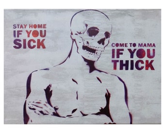 Skull Art, Covid Art, Pandemic Art, art for gay boys