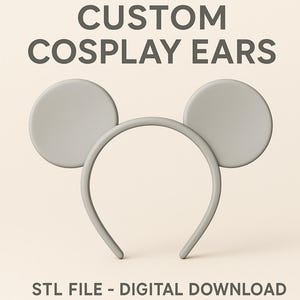 カスタムマジカルテーマパークヘッドバンドSTL | カスタム3Dプリントマウスイヤー