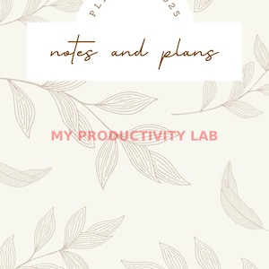 Printable Productivity Planner Template | Digital Download PDF | Daily Weekly Monthly Planner | Minimalist Organizer