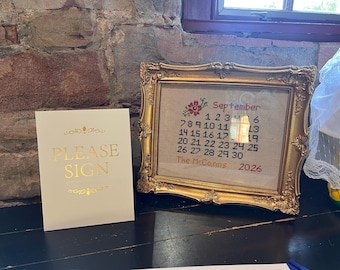 Wedding Date Cross-stitch