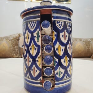 Moroccan Hand-Painted Ceramic Serving Set –Nut, Date & Candy Holder – Handmade Moroccan Pottery Gift – Moroccan Ceramic Appetizer Set