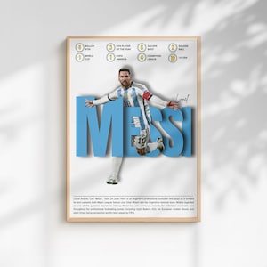 Lionel Messi Argentina Poster: Soccer Star Wall Art (Digital Download)