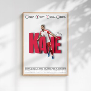 Harry Kane Bayern Poster: Soccer Fan Gift, Soccer Art (Digital Download)