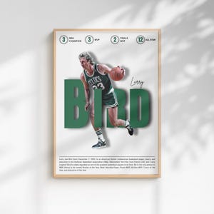 Larry Bird Poster: Retro NBA Art Print for Celtics Fans (Digital Download)