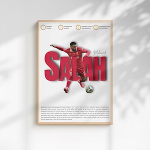 Mohamed Salah Liverpool Poster: Soccer Fan Gift, Champions League Art (Digital Download)