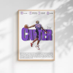 Vince Carter Raptors Poster: NBA Legend Dunk Art (Digital Download)