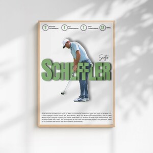 Scottie Scheffler Golf Poster: PGA Wall Art Print (Digital Download