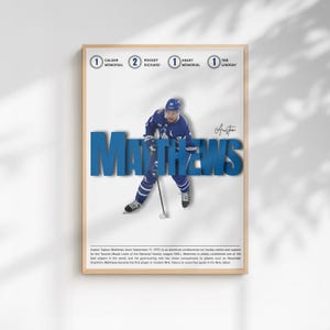 Auston Matthews Poster: Maple Leafs NHL Wall Art (Digital Download)