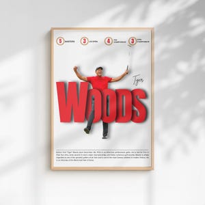 Tiger Woods Golf Poster: Sports Wall Art Print (Digital Download
