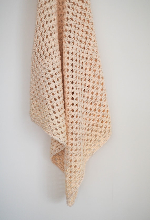 Crochet baby blanket, sustainable handmade nursery, newborn swaddle, heirloom blanket