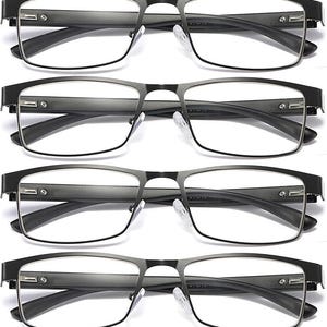 PACK 4 Blue-Cut Reading Glasses – Anti-Glare Computer Eyewear by Indian Optical