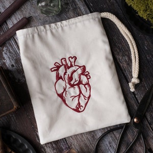 Anatomical Heart Drawstring Custom Dice Bag image 3