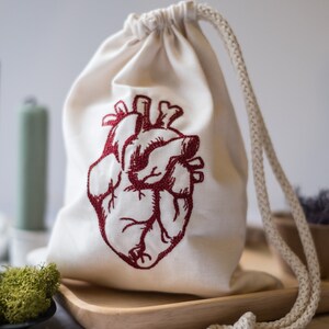 Anatomical Heart Drawstring Custom Dice Bag image 4