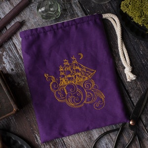Dreamboat pouch for LARP, SCA, roleplaying, or tabletop gaming image 1