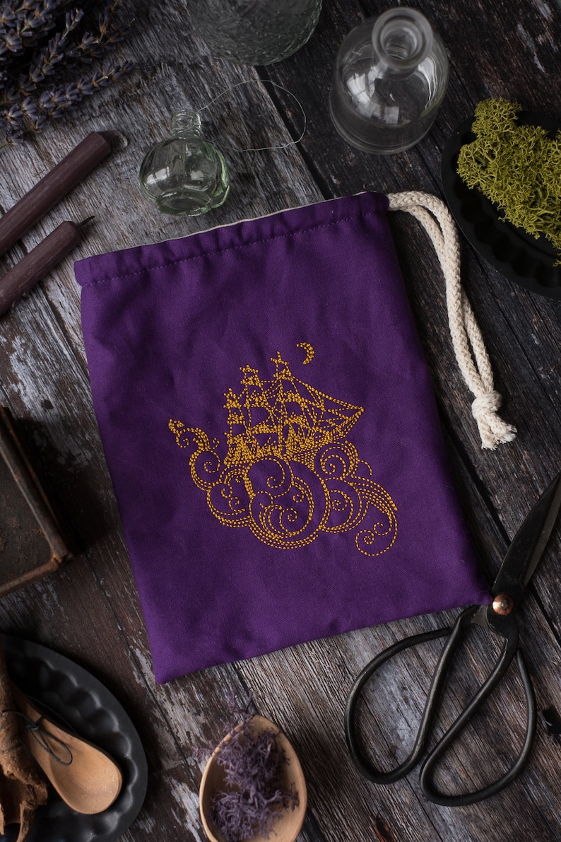 Dreamboat pouch for LARP, SCA, roleplaying, or tabletop gaming image 1