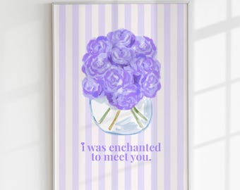 Taylor Lyric Print: "Enchanted to Meet You" Lavender Purple Art (Digital Download)
