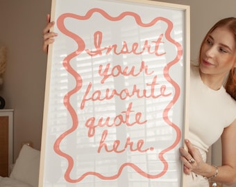 Póster con cita personalizada - Regalo personalizado, poema personal, letra de canción de boda (descarga digital)