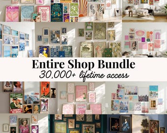 GESAMTER SHOP-VERKAUF — 30.000 druckbare Wandkunst-Set | Galerie Wand Bundle | Maximalist Drucke | | Trendige Poster | Digitaler Download