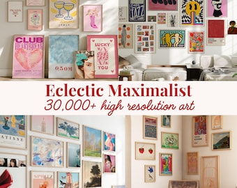 Eclectic Maximalist Gallery Wall Art: 30000+ Printable Designs (Digital Download)