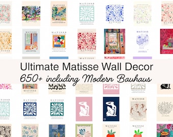 Matisse Poster Print Set: 650+ with Bonus Bauhaus, Boho and Abstract (Digital Download)