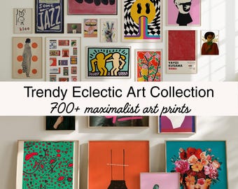 Eclectic Gallery Wall Art Set: 900+ Maximalist Prints (Digital Download)