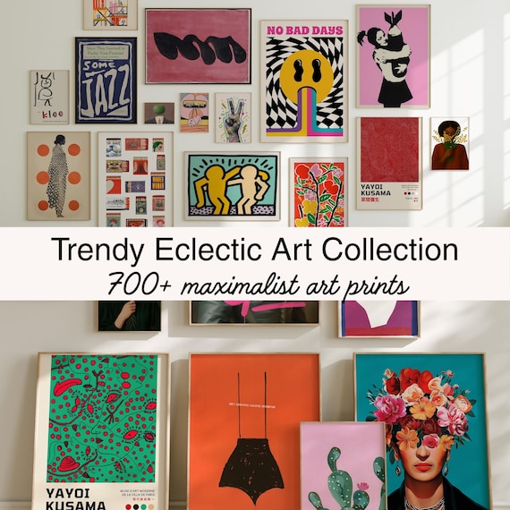Eclectic Gallery Wall Art Set: 900+ Maximalist Prints (Digital Download)